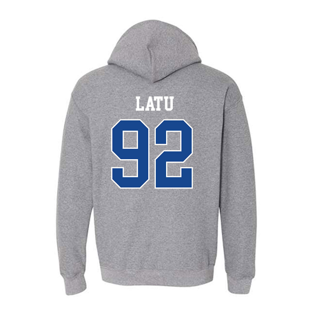 Boise State - NCAA Football : David Latu - Classic Fashion Shersey Hooded Sweatshirt-1