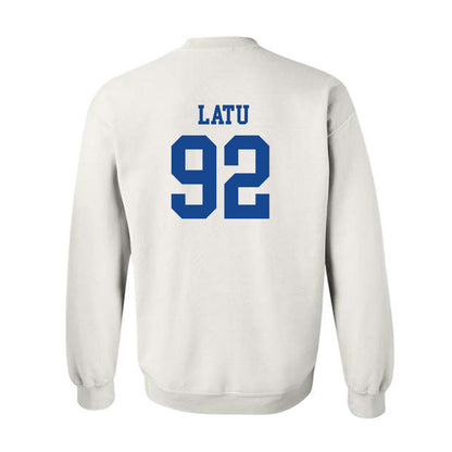 Boise State - NCAA Football : David Latu - Classic Fashion Shersey Crewneck Sweatshirt-1