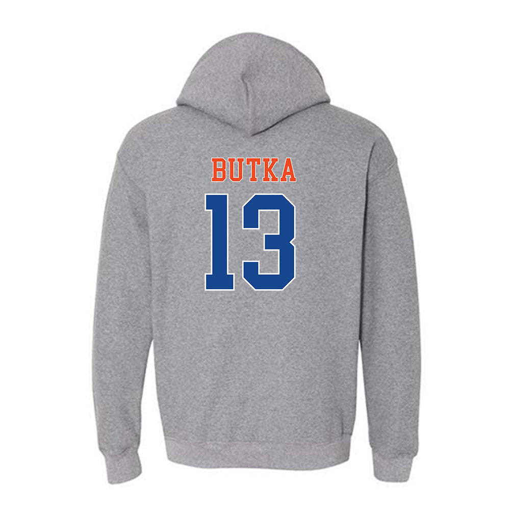 Boise State - NCAA Men's Basketball : Dovydas Butka - Classic Shersey Hooded Sweatshirt-1