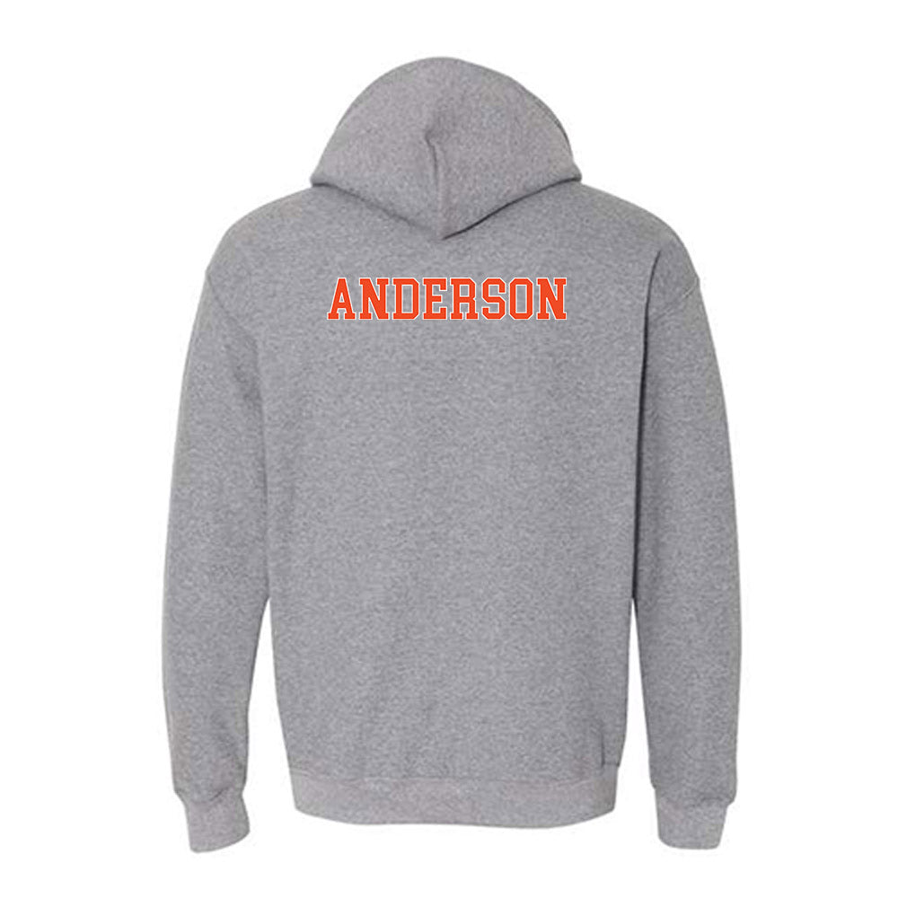 Boise State - NCAA Men's Golf : Justin Anderson - Classic Shersey Hooded Sweatshirt-1