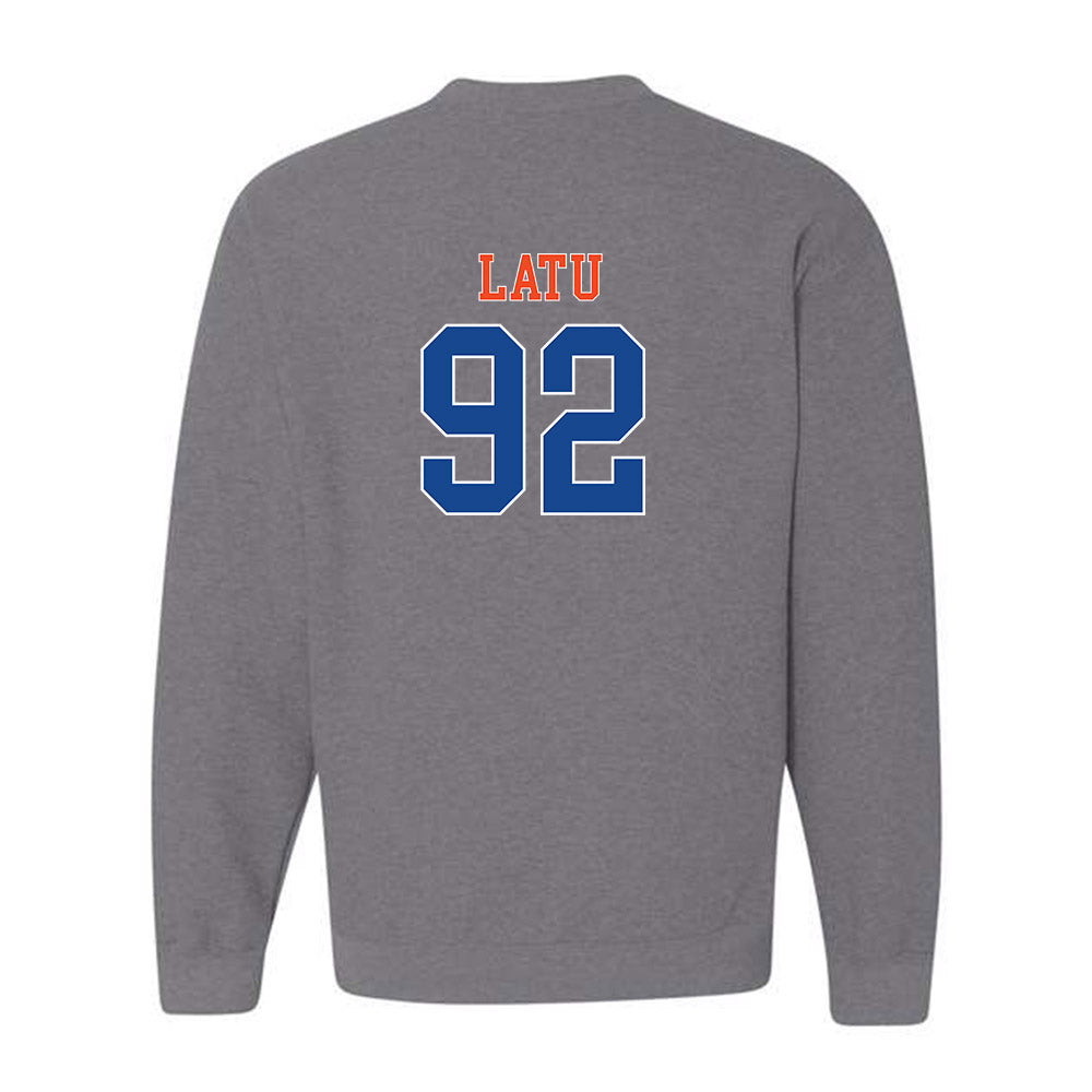 Boise State - NCAA Football : David Latu - Classic Shersey Crewneck Sweatshirt-1
