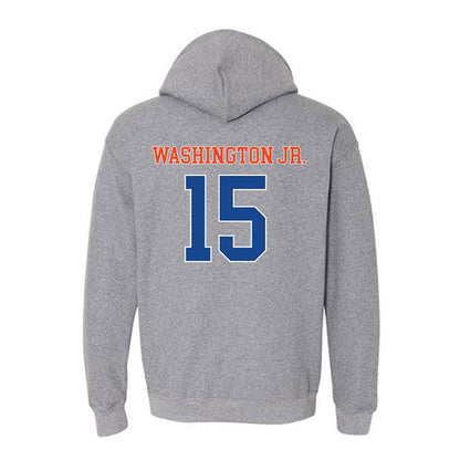 Boise State - NCAA Football : JeRico Washington Jr. - Classic Shersey Hooded Sweatshirt-1