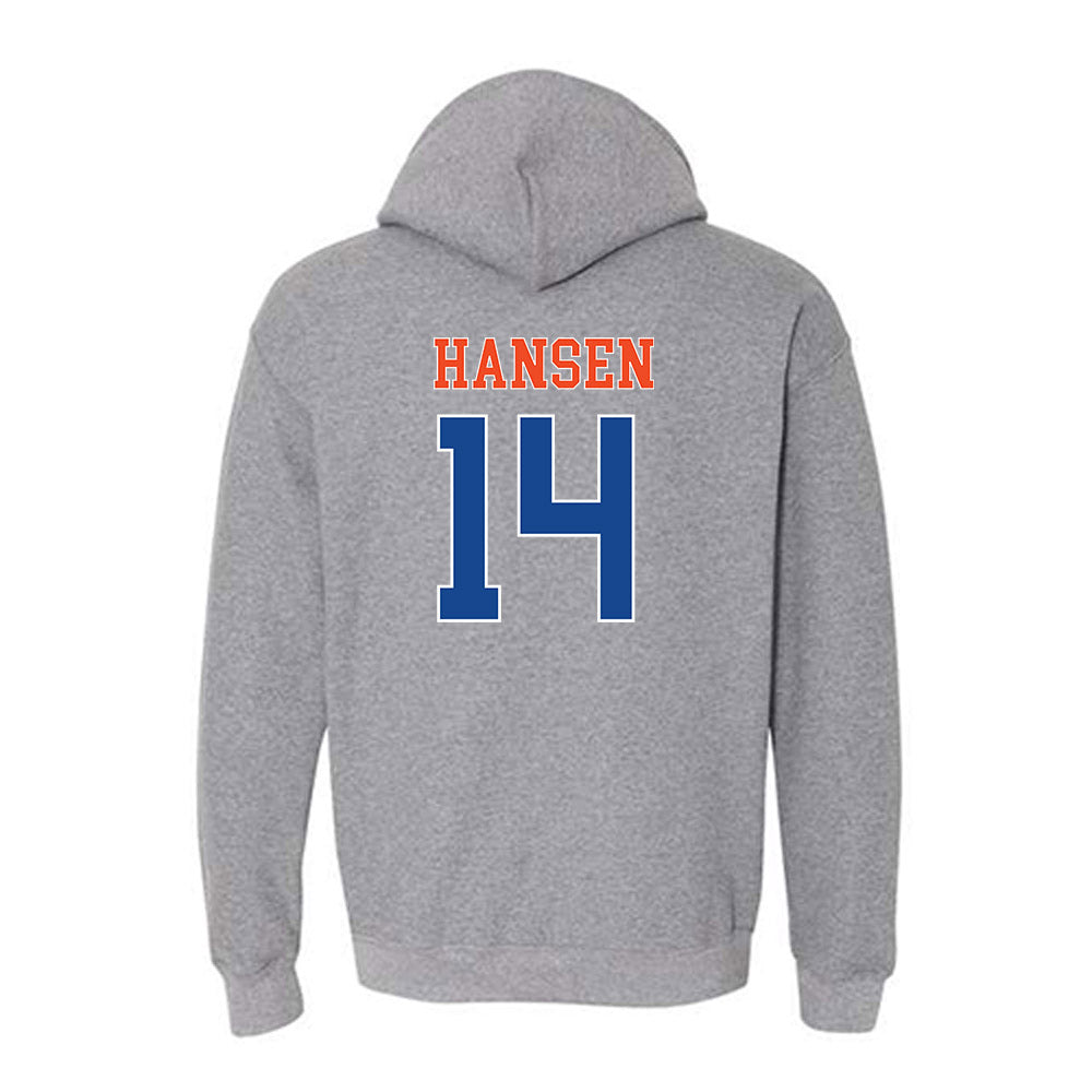 Boise State - NCAA Women's Basketball : Mya Hansen - Classic Shersey Hooded Sweatshirt-1