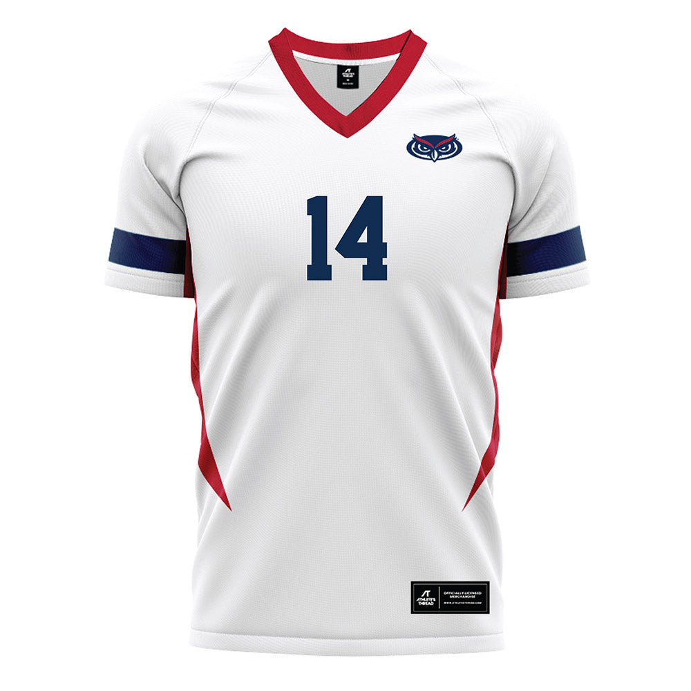 FAU - NCAA Men's Soccer : Emory Crichlow - White Soccer Jersey-0