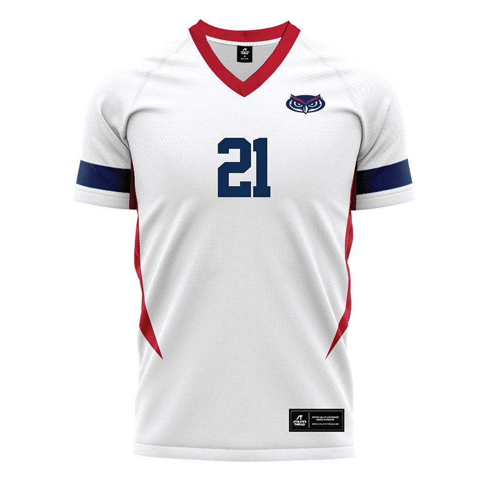 FAU - NCAA Men's Soccer : Felipe Santos - White Soccer Jersey-0
