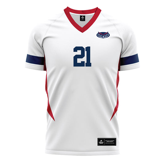 FAU - NCAA Men's Soccer : Felipe Santos - White Soccer Jersey-0