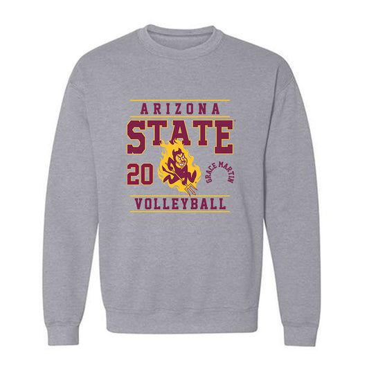 Arizona State - NCAA Women's Volleyball : Grace Martin - Classic Fashion Shersey Crewneck Sweatshirt-0