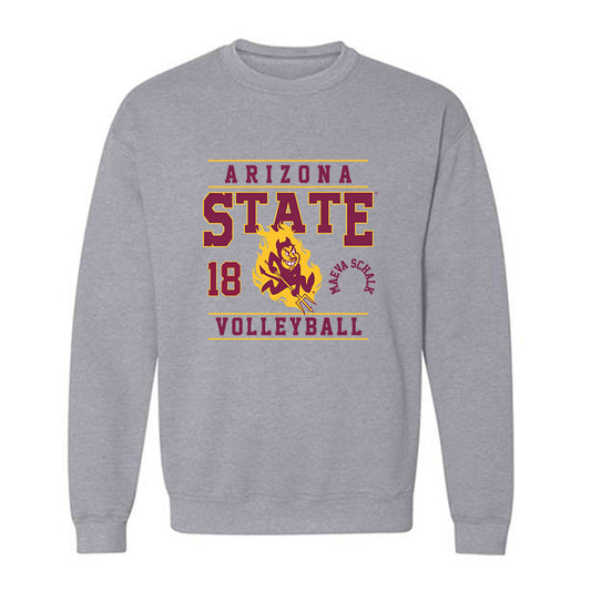 Arizona State - NCAA Women's Volleyball : Maeva Schalk - Classic Fashion Shersey Crewneck Sweatshirt-0
