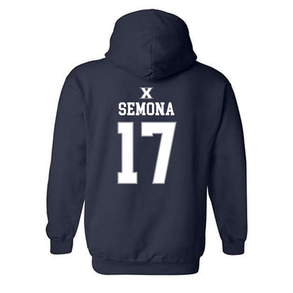 Xavier - NCAA Women's Volleyball : Gabby Semona - Replica Shersey Hooded Sweatshirt-1