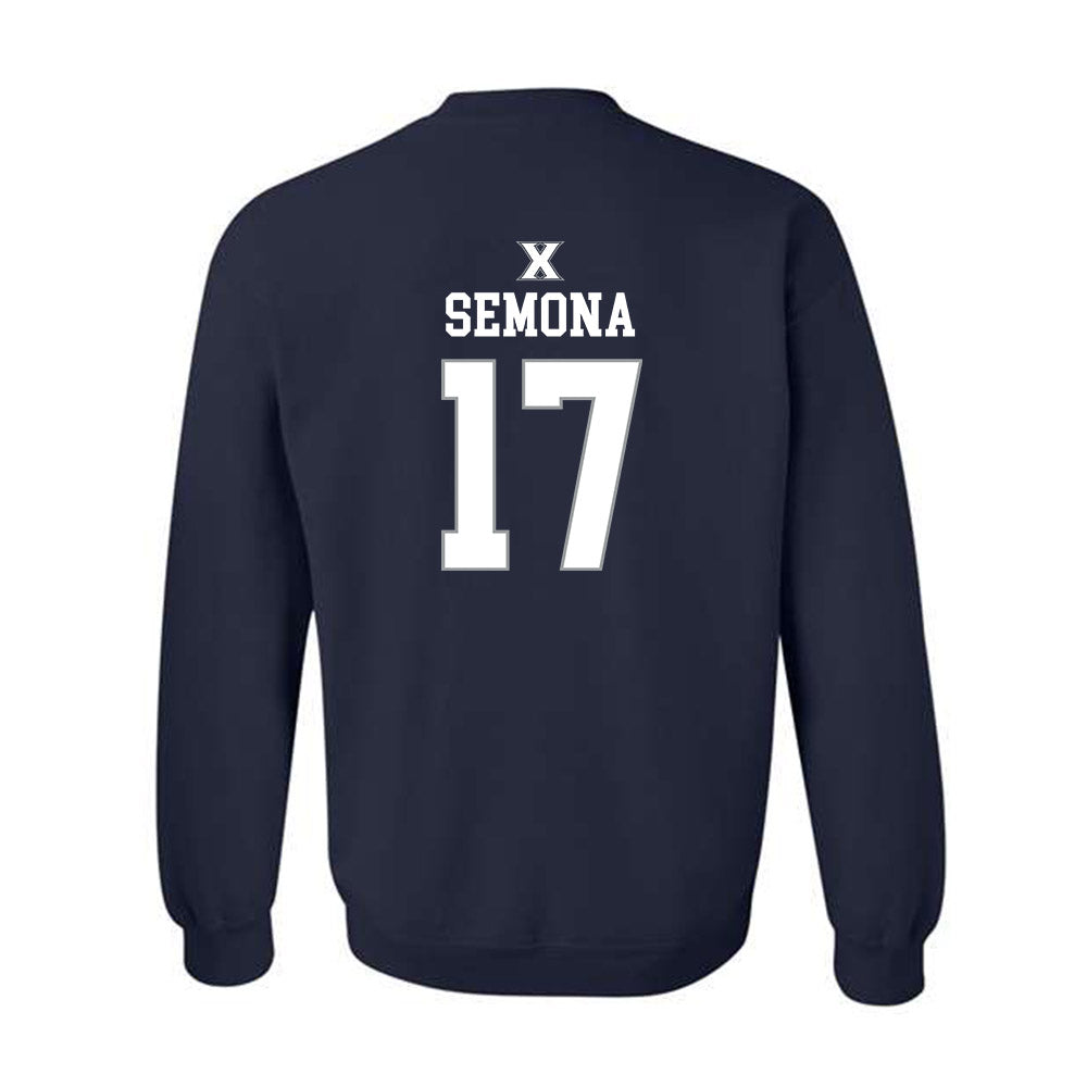 Xavier - NCAA Women's Volleyball : Gabby Semona - Replica Shersey Crewneck Sweatshirt-1