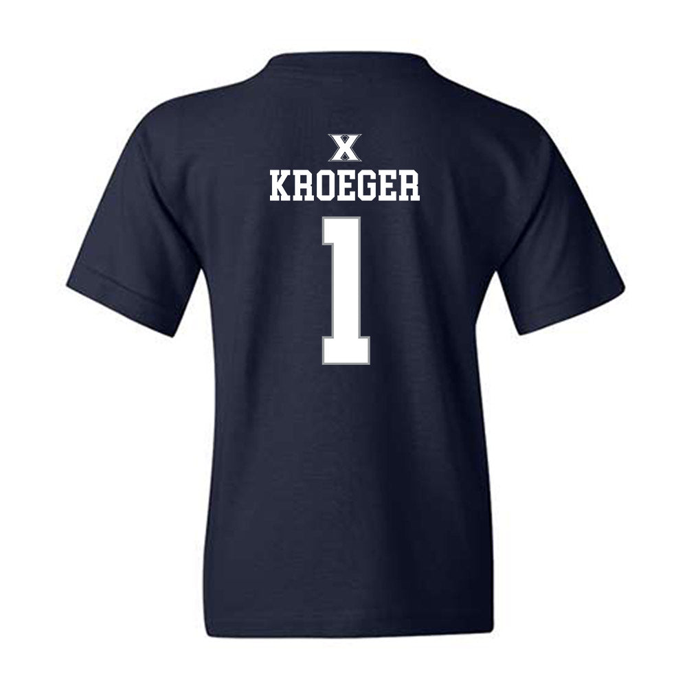 Xavier - NCAA Women's Volleyball : Sadie Kroeger - Replica Shersey Youth T-Shirt-1