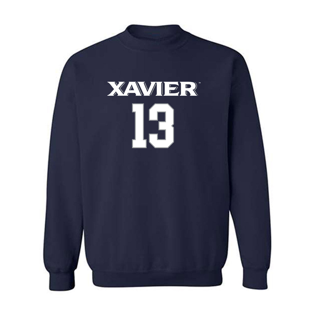 Xavier - NCAA Women's Volleyball : Addie Haberthy - Replica Shersey Crewneck Sweatshirt-0