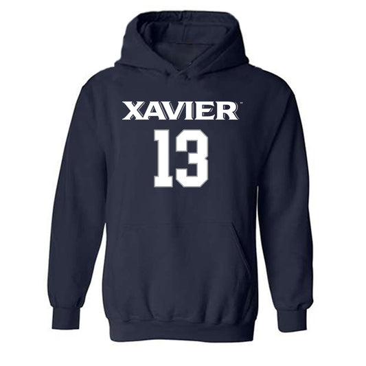 Xavier - NCAA Women's Volleyball : Addie Haberthy - Replica Shersey Hooded Sweatshirt-0