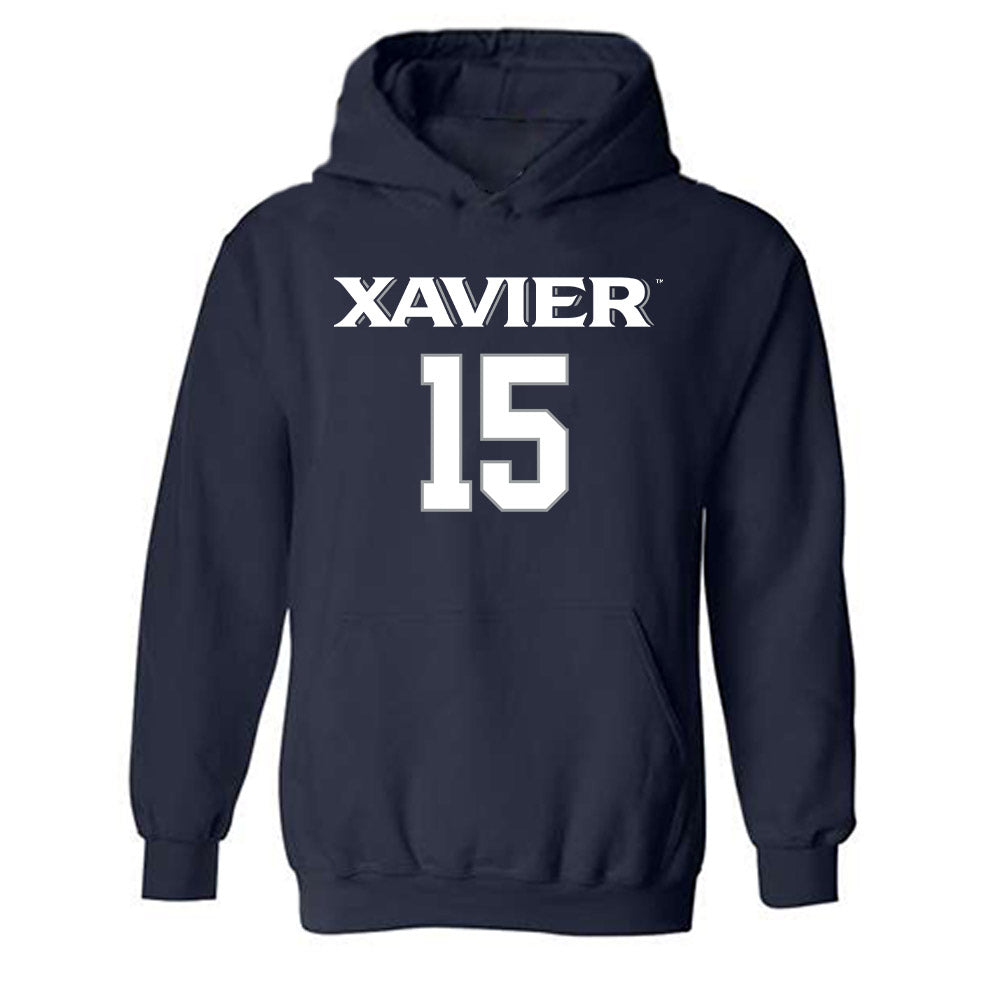 Xavier - NCAA Women's Volleyball : Ava Tilden - Replica Shersey Hooded Sweatshirt-0