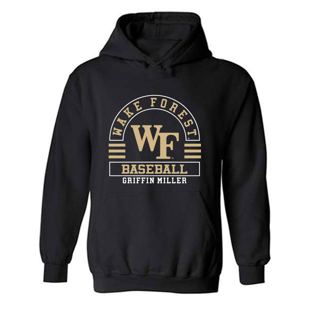 Wake Forest - NCAA Baseball : Griffin Miller - Classic Fashion Shersey Hooded Sweatshirt-0