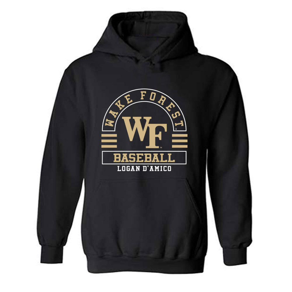 Wake Forest - NCAA Baseball : Logan D'Amico - Classic Fashion Shersey Hooded Sweatshirt-0