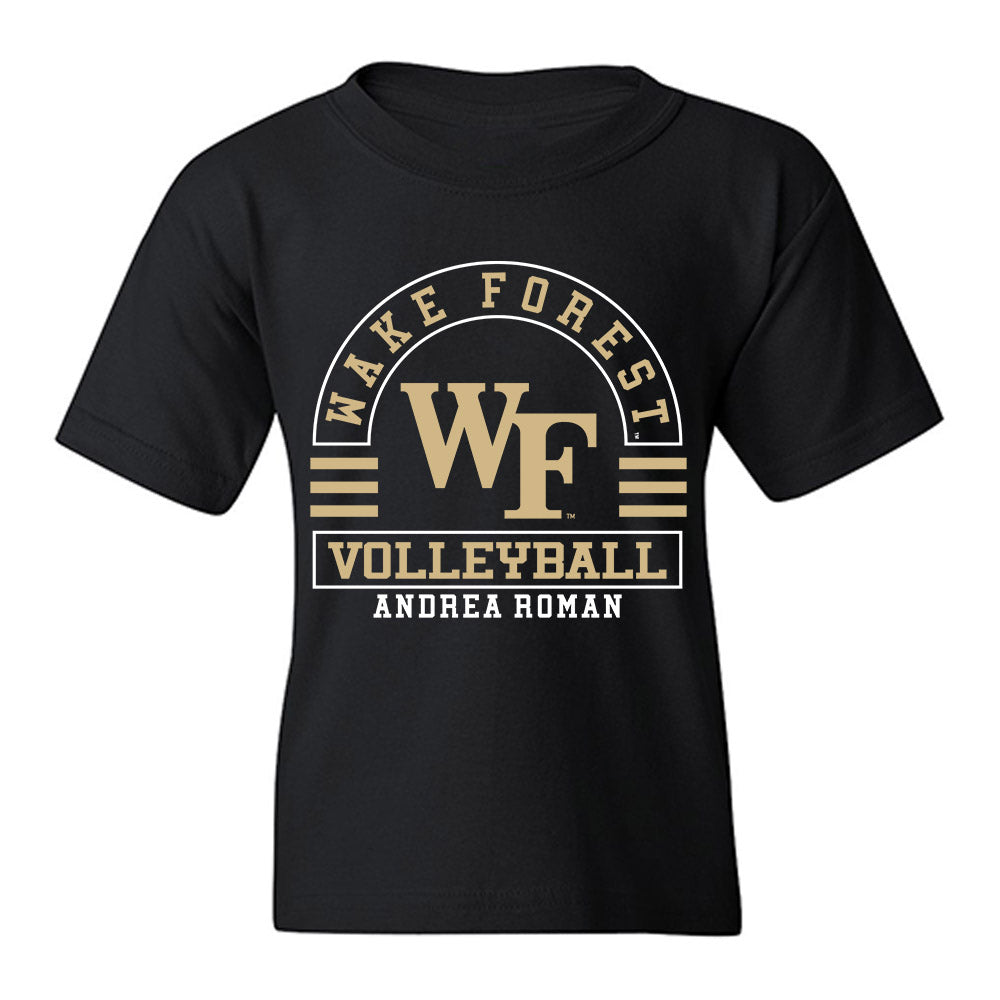 Wake Forest - NCAA Women's Volleyball : Andrea Roman - Classic Fashion Shersey Youth T-Shirt-0