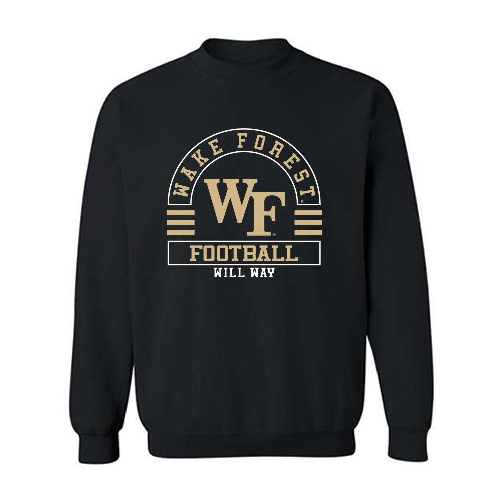 Wake Forest - NCAA Football : Will Way - Classic Fashion Shersey Crewneck Sweatshirt-0