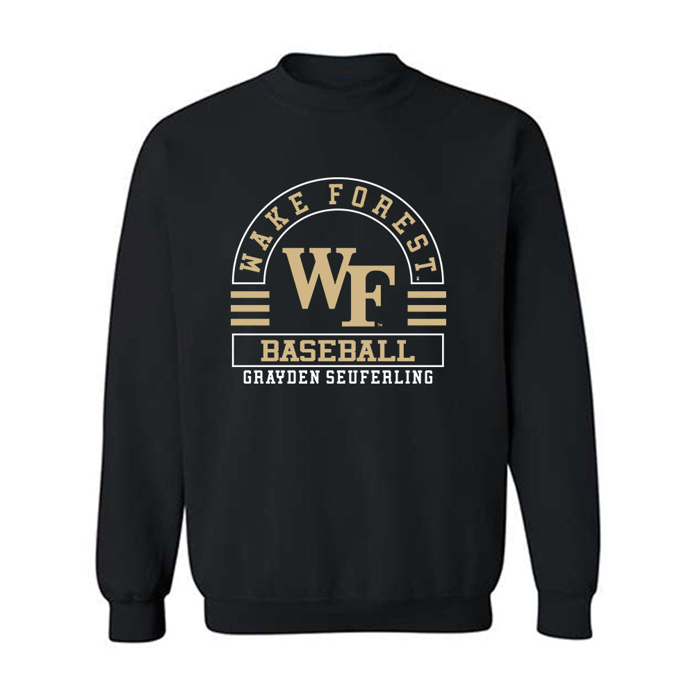 Wake Forest - NCAA Baseball : Grayden Seuferling - Classic Fashion Shersey Crewneck Sweatshirt-0