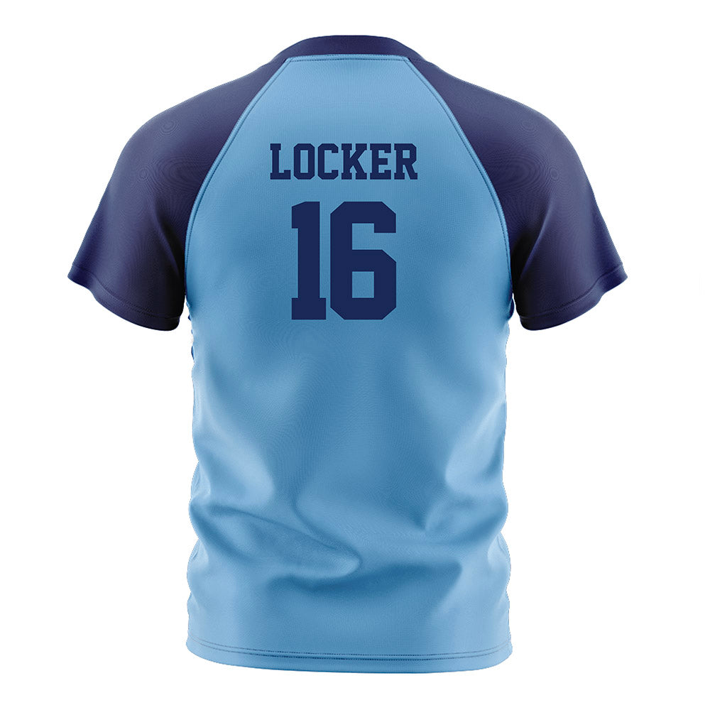 Marquette - NCAA Men's Soccer : Grant Locker - Blue Soccer Jersey-1