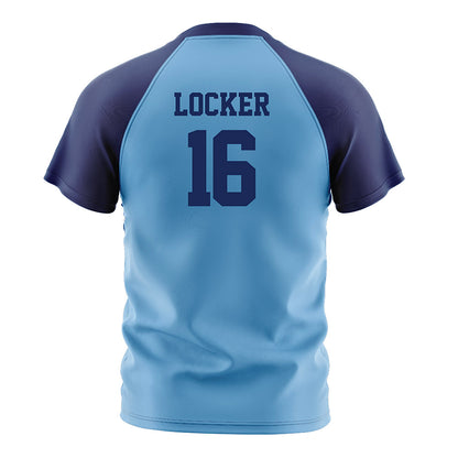 Marquette - NCAA Men's Soccer : Grant Locker - Blue Soccer Jersey-1