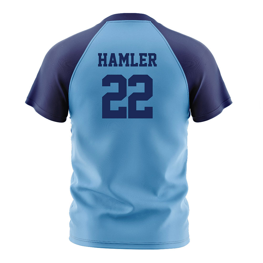 Marquette - NCAA Men's Soccer : Clayton Hamler - Blue Soccer Jersey-1