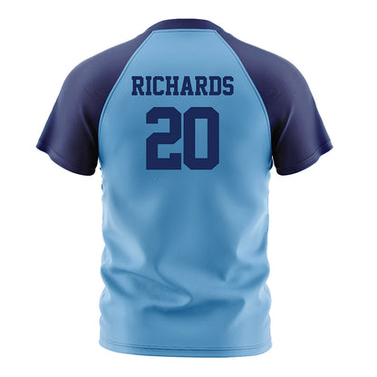 Marquette - NCAA Men's Soccer : Bryce Richards - Blue Soccer Jersey-1