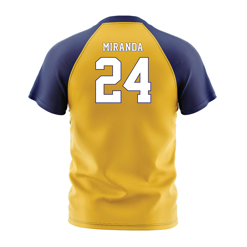 Marquette - NCAA Men's Soccer : Gabriel Miranda - Gold Soccer Jersey-1