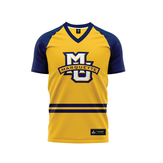 Marquette - NCAA Men's Soccer : Dominic Firs - Gold Soccer Jersey-0