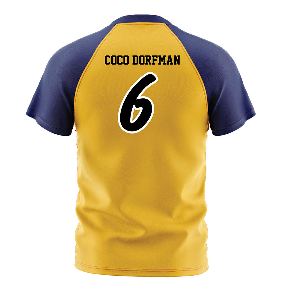 Marquette - NCAA Women's Soccer : Coco dorfman Coco dorfman - Gold Soccer Jersey-1