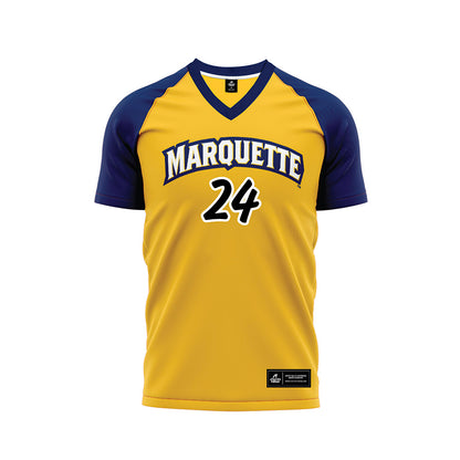 Marquette - NCAA Women's Soccer : Megan Murray - Gold Soccer Jersey-0