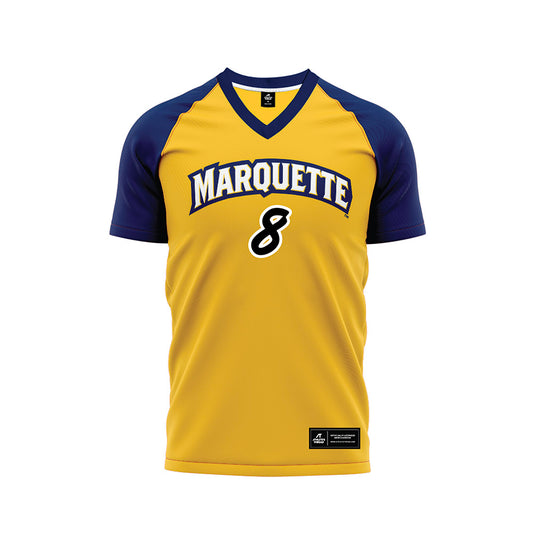 Marquette - NCAA Women's Soccer : Josie Bieda - Gold Soccer Jersey-0
