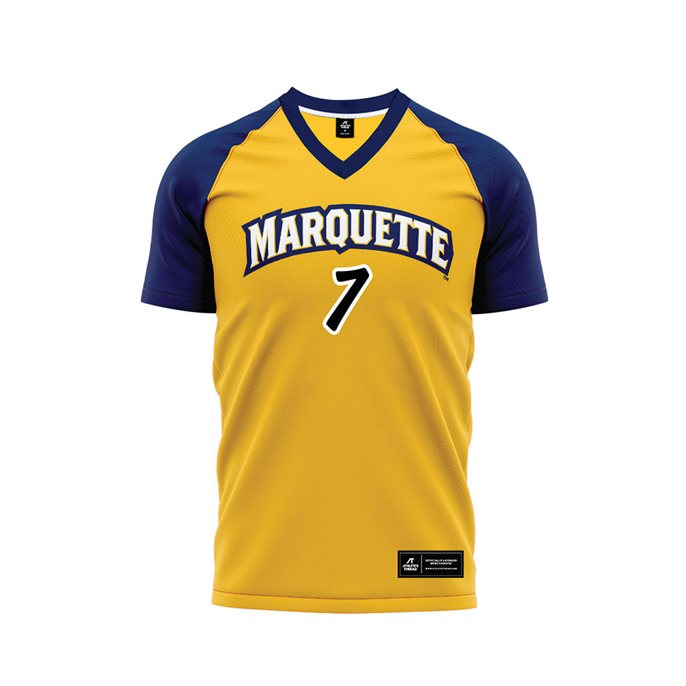 Marquette - NCAA Women's Soccer : Ida Marhaug - Gold Soccer Jersey-0