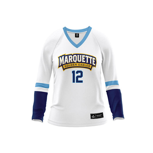 Marquette - NCAA Women's Volleyball : Aubrey Hicks - White Volleyball Jersey-0