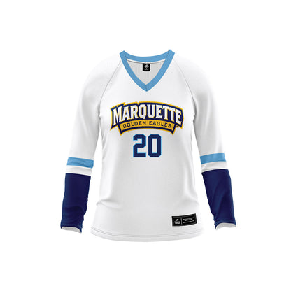 Marquette - NCAA Women's Volleyball : Carson Tyler - White Volleyball Jersey-0