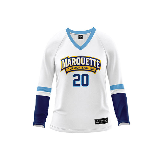 Marquette - NCAA Women's Volleyball : Carson Tyler - White Volleyball Jersey-0