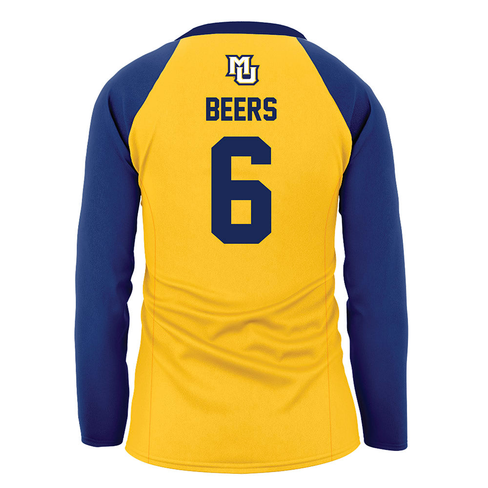 Marquette - NCAA Women's Volleyball : Alicia Beers - Gold Volleyball Jersey-1