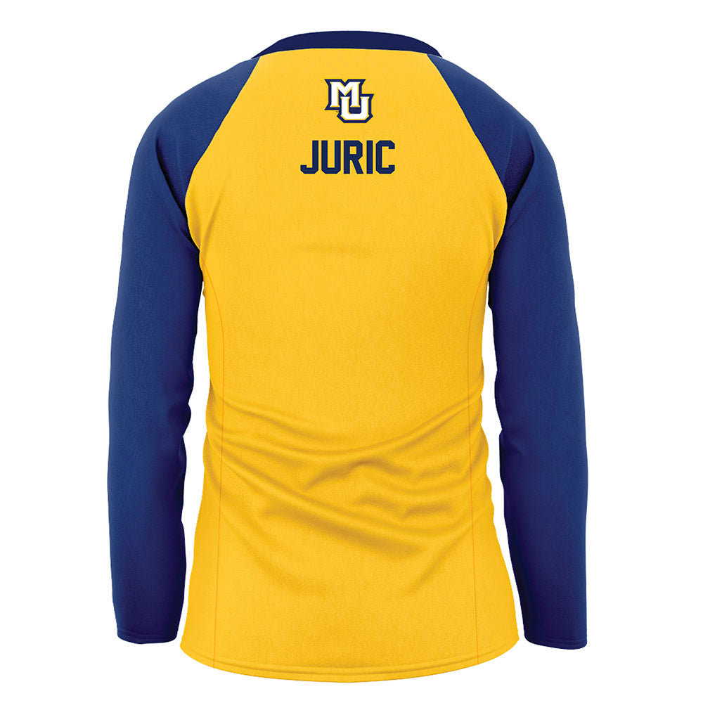 Marquette - NCAA Women's Volleyball : Emi Juric - Gold Volleyball Jersey-1