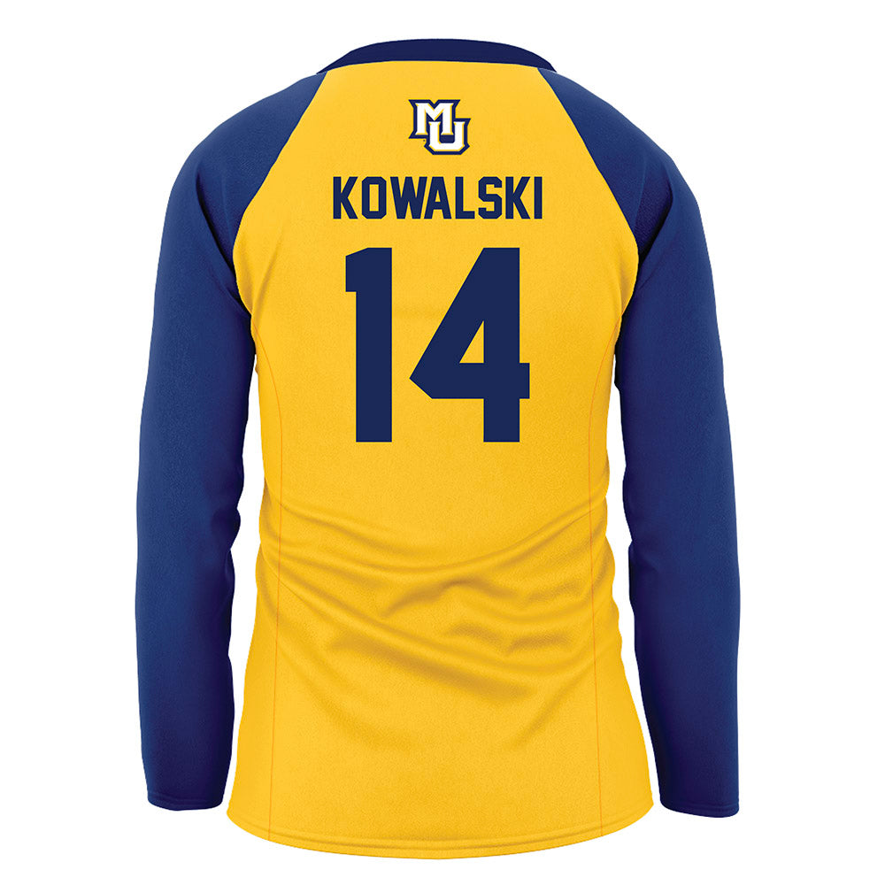 Marquette - NCAA Women's Volleyball : Annika Kowalski - Gold Volleyball Jersey-1