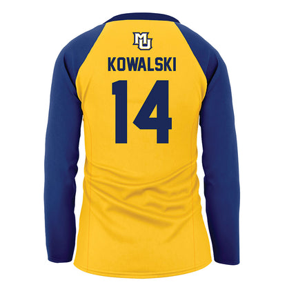 Marquette - NCAA Women's Volleyball : Annika Kowalski - Gold Volleyball Jersey-1