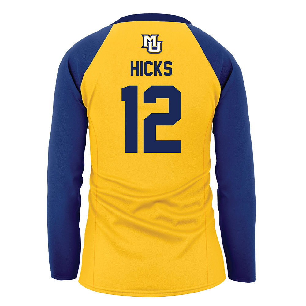 Marquette - NCAA Women's Volleyball : Aubrey Hicks - Gold Volleyball Jersey-1