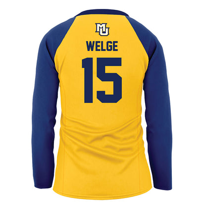 Marquette - NCAA Women's Volleyball : Molly Welge - Gold Volleyball Jersey-1