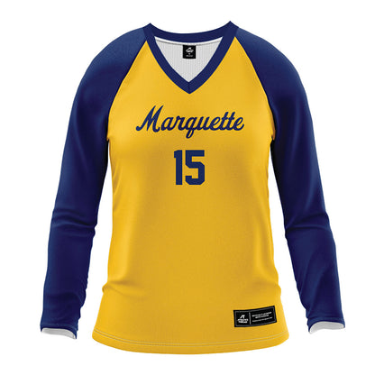 Marquette - NCAA Women's Volleyball : Molly Welge - Gold Volleyball Jersey-0