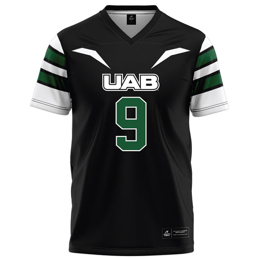 UAB - NCAA Football : Emmanuel Waller - Black Football Jersey-0
