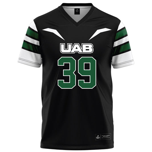 UAB - NCAA Football : Jonah Delange - Black Football Jersey-0