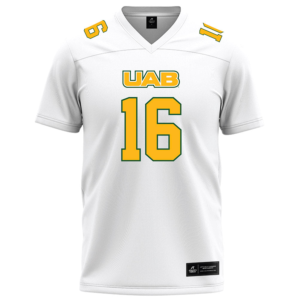 UAB - NCAA Football : Isaiah Crozier - White Football Jersey-0