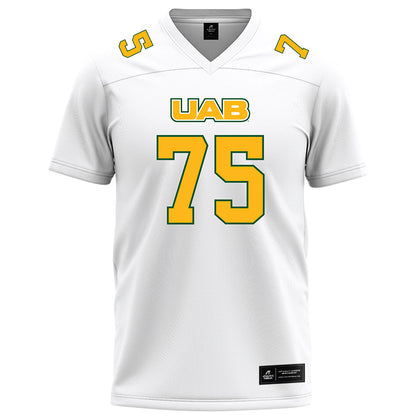 UAB - NCAA Football : Calib Perez - White Football Jersey-0