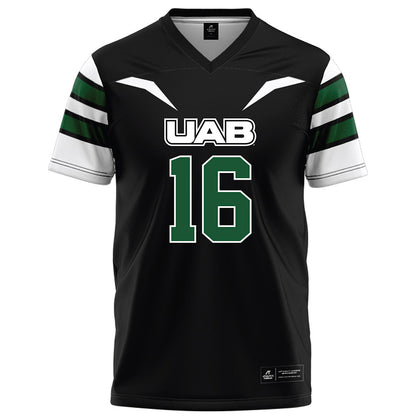 UAB - NCAA Football : Isaiah Crozier - Black Football Jersey-0