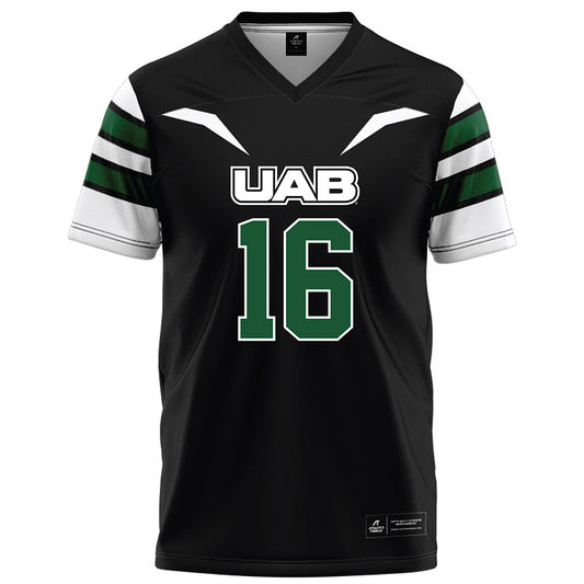UAB - NCAA Football : Isaiah Crozier - Black Football Jersey-0