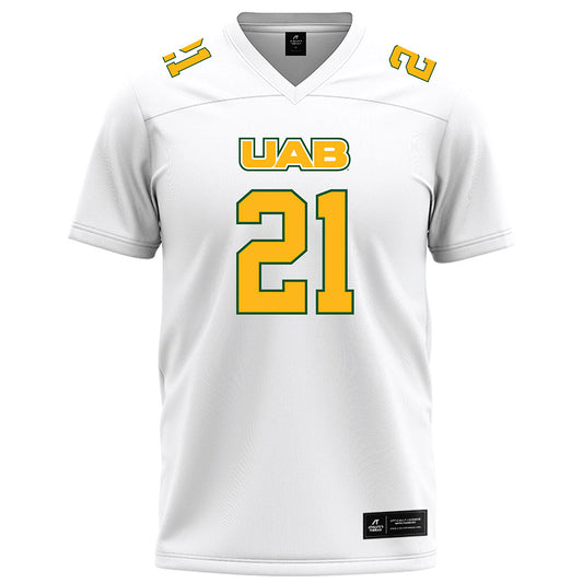 UAB - NCAA Football : Hudson Higgins - White Football Jersey-0